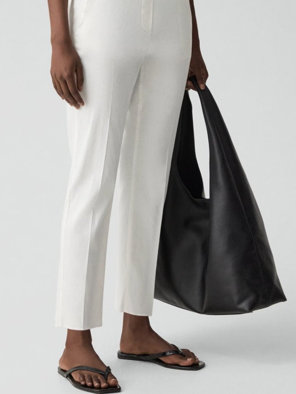 Theory Good Linen "Treeca" pull-on pants